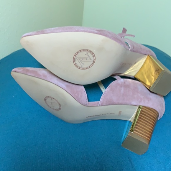 Mauve double strap D’Orsay heels - Picture 5 of 6